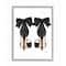 Stupell Industries Glam Black Pumps with Black Bow Wall Art in Gray Frame